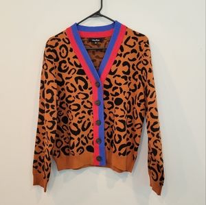 Leopard Print Cardigan Sweater